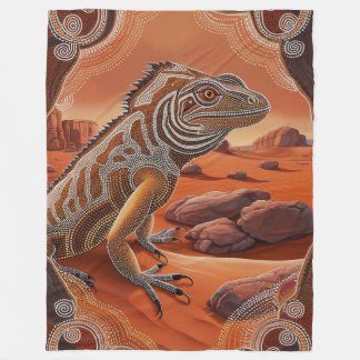 Couverture Polaire Scène de la faune australienne Iguana Lizard