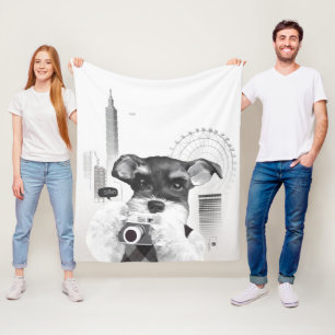 Couverture Polaire Schnauzer avec caméra