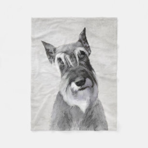 Couverture Polaire Schnauzer (Giant) Peinture - Chien Art