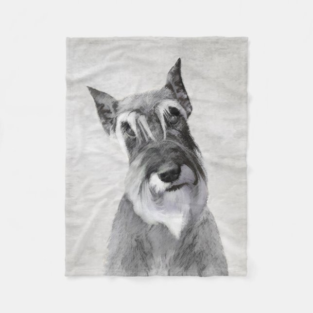 Couverture Polaire Schnauzer (Giant) Peinture - Chien Art (Devant)