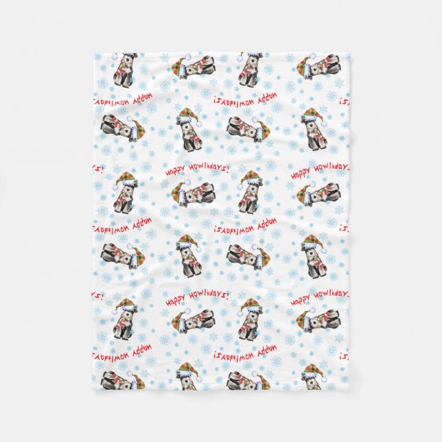 Couverture Polaire Schnauzer miniature heureux de Howlidays (Devant)