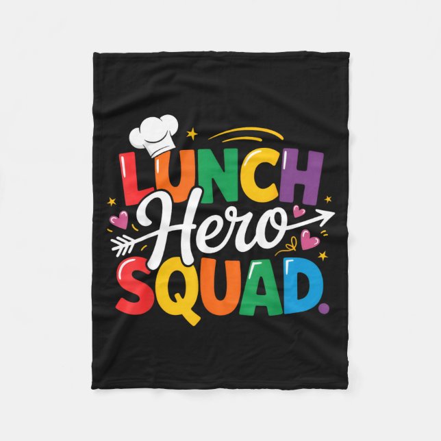 Couverture Polaire School Lunch Hero Squad Cafeteria Workers Crew Lad (Devant)