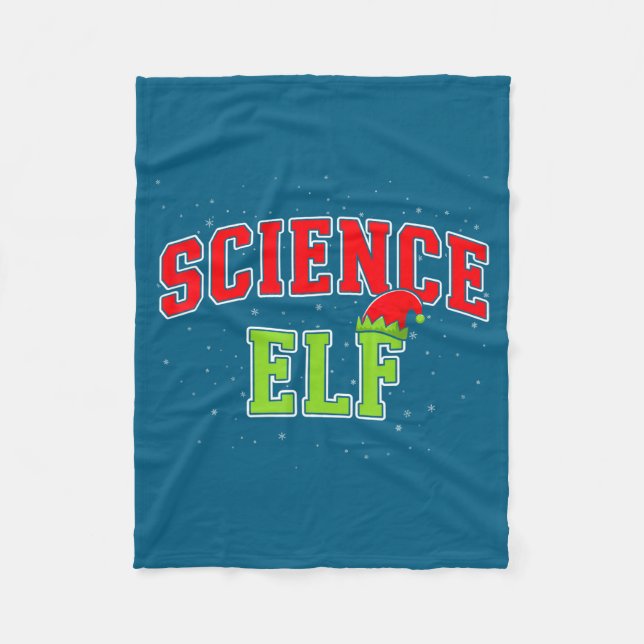 Couverture Polaire Science Elf Christmas Family Matching Group Xmas S (Devant)