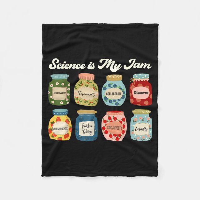 Couverture Polaire Science Is My Jam Teacher Shirt Stem Student Educa (Devant)