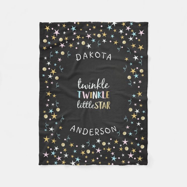 Couverture Polaire Scintillement peu de baby shower de confettis et (Devant)