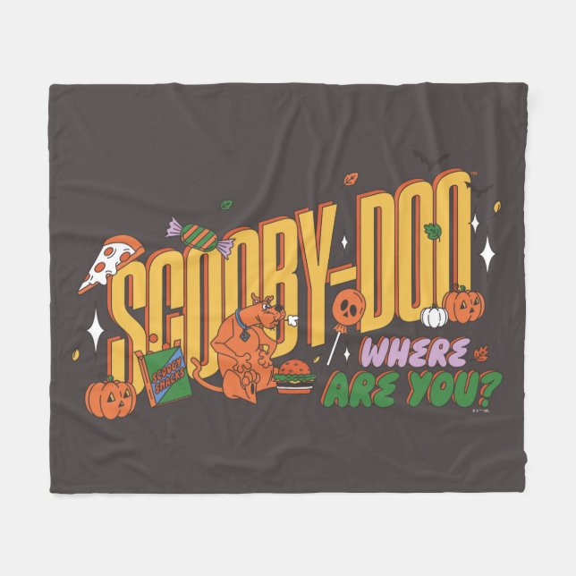 Couverture Polaire Scooby-Doo Halloween Snack Logo (Devant (Horizontal))