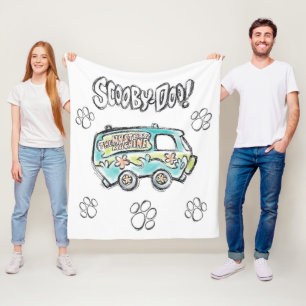 Couverture Polaire Scooby   Mystery Machine Sketch