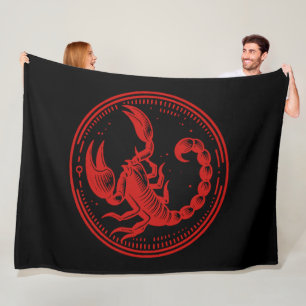 Couverture Polaire Scorpion Rouge Astrologie Signe du zodiaque Scorpi