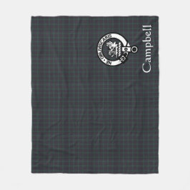 Couverture Polaire Scottish Campbell Crest Badge & Tartan