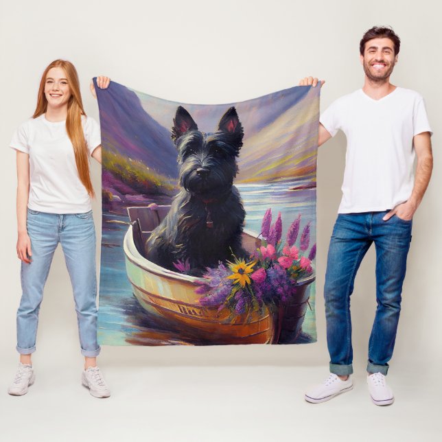 Couverture Polaire Scottish Terrier sur une pagaie : une aventure Pit (En situation)