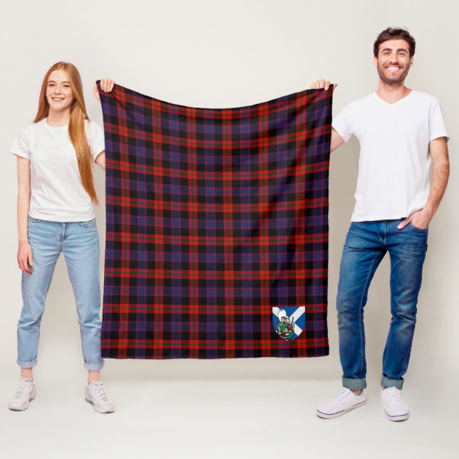 Couverture Polaire Scotts Broun Tartan Plaid Moderne (En situation)