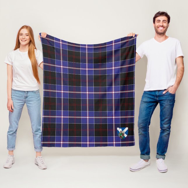 Couverture Polaire Scotts Dunlop Moderne Tartan Plaid (En situation)
