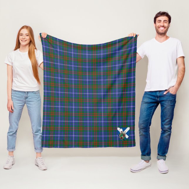 Couverture Polaire Scotts Edmonstone Tartan Plaid (En situation)