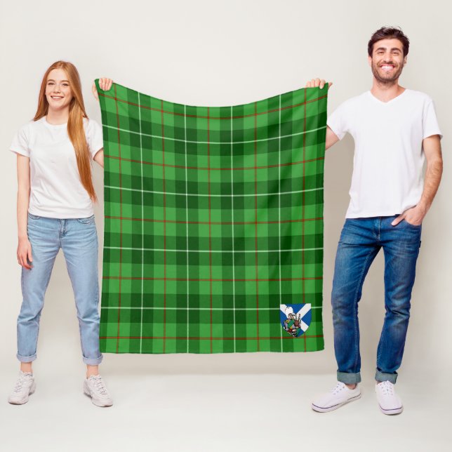 Couverture Polaire Scotts Galloway District Tartan Plaid (En situation)