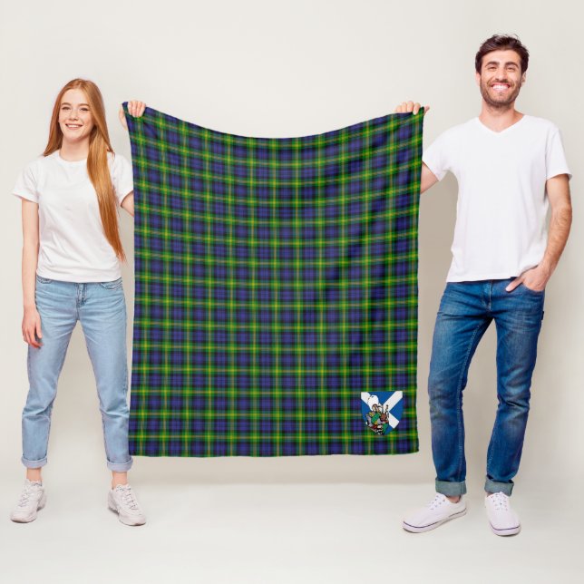 Couverture Polaire Scotts Gordon Tartan Plaid (En situation)