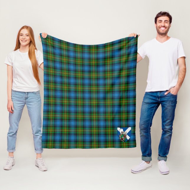 Couverture Polaire Scotts Grant Chasse Tartan Plaid (En situation)