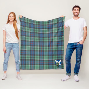 Couverture Polaire Scotts Leslie chasse l'ancien tartan à carreaux