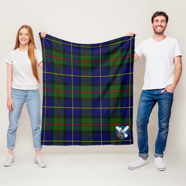 Couverture Polaire Scotts MacLeod De Harris Modern Tartan Plaid (En situation)