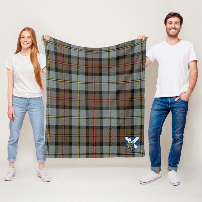 Couverture Polaire Scotts MacLeod De Harris Patiné Tartan Plaid (En situation)