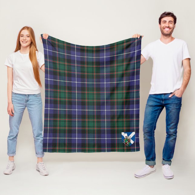 Couverture Polaire Scotts MacRae Tartan Plaid Moderne (En situation)
