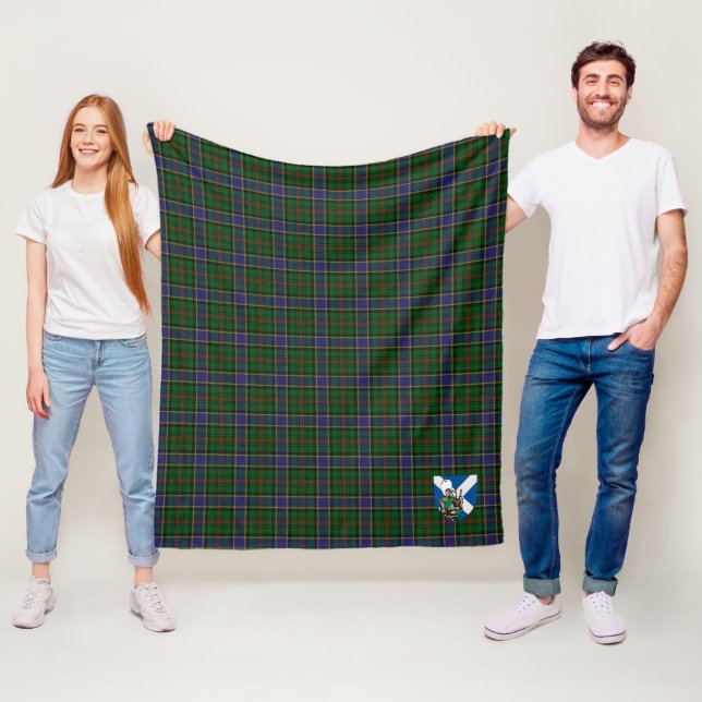 Couverture Polaire Scotts Ogilvie Chasse Tartan Plaid (En situation)