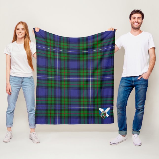 Couverture Polaire Scotts Robertson Chasse Tartan moderne Plaid (En situation)