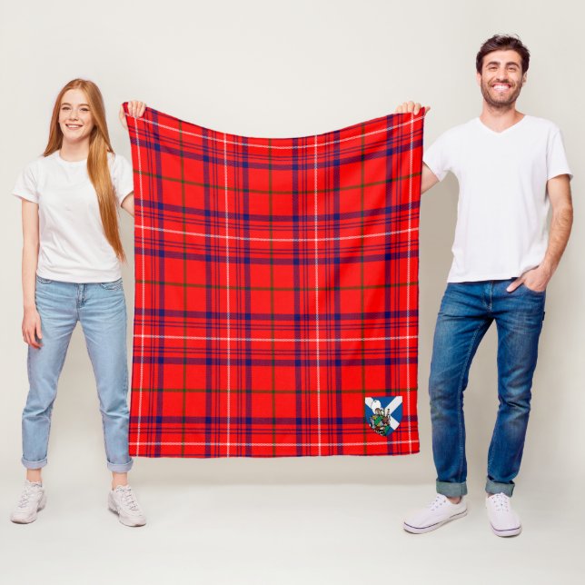Couverture Polaire Scotts Rose Tartan Plaid (En situation)