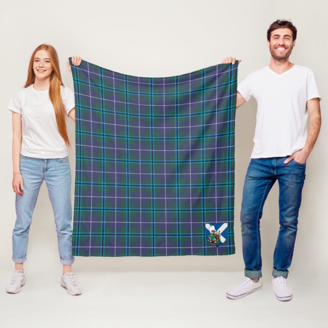 Couverture Polaire Scotts Sandilands Moderne Tartan Plaid (En situation)