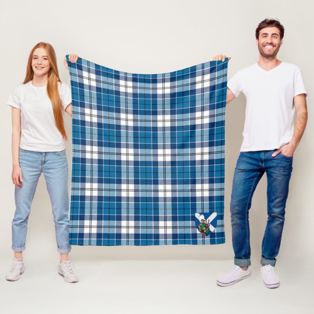 Couverture Polaire Scotts Strathclyde District Tartan Plaid (En situation)