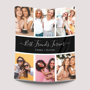 Couverture Polaire Script manuscrit Best Friends with Names 6-Photo