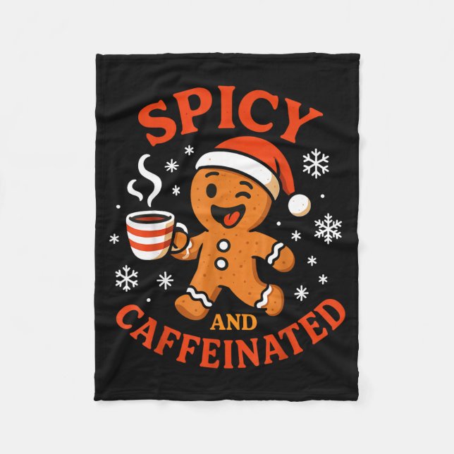 Couverture Polaire Scy Gingerbread Caffeinated Funny Coffee Lover Chr (Devant)
