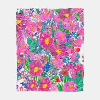 Couverture Polaire Seamless pattern with Beautiful flowers. Watercolo
