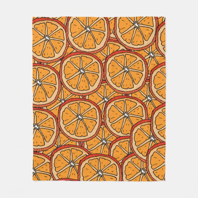 Couverture Polaire Seamless pattern with orange. Endless texture (Devant)
