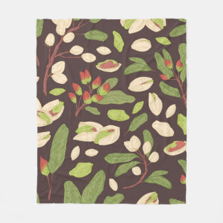 Couverture Polaire Seamless pistachio pattern with nuts, shells, bran