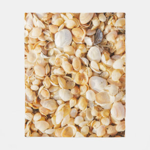 Couverture Polaire Seashell texturé arrière - plan de plage d'été.