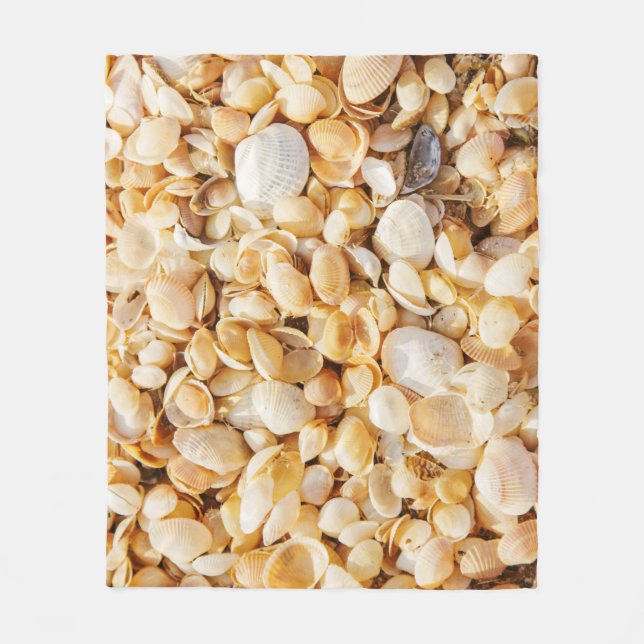 Couverture Polaire Seashell texturé arrière - plan de plage d'été. (Devant)