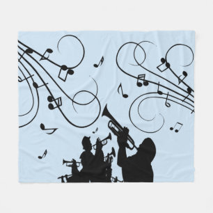 Couverture Polaire Section de trompette Musique bleue