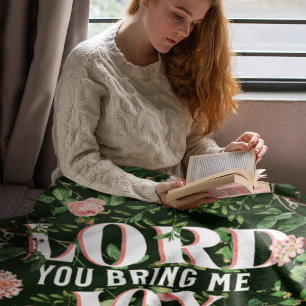 Couverture Polaire Seigneur Tu M'Apporte Joy Floral Christian