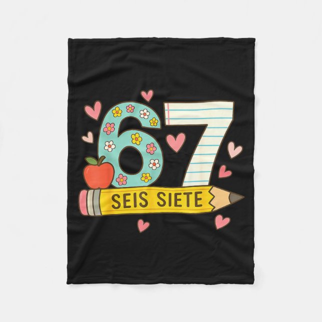 Couverture Polaire Seis Siete Spanish 67 Funny Six Seven Espanol Funn (Devant)