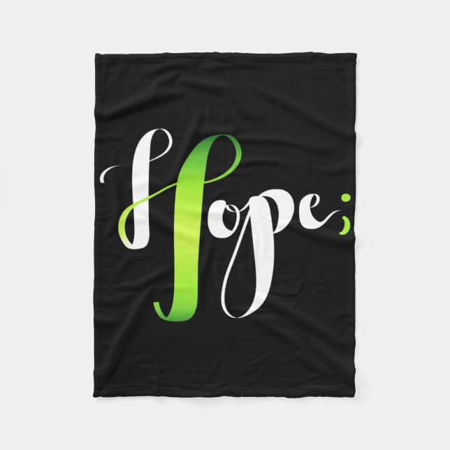 Couverture Polaire Semicolon du ruban vert Hope - Prix en santé menta (Devant)