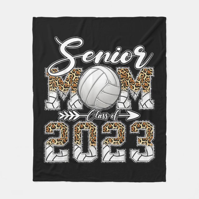 Couverture Polaire Senior Maman Classe De Volleyball Maman Graduation (Devant)