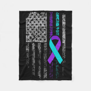 Couverture Polaire Sensibilisation à la prévention du suicide Drapeau