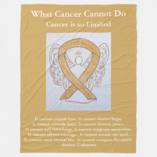 Couverture Polaire Sensibilisation à l'ambre Ruban Ange Cancer Couver