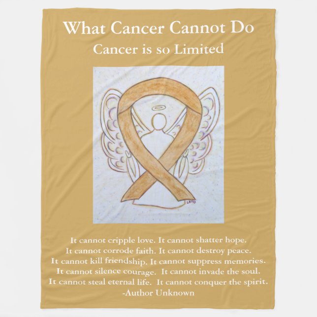 Couverture Polaire Sensibilisation à l'ambre Ruban Ange Cancer Couver (Devant)