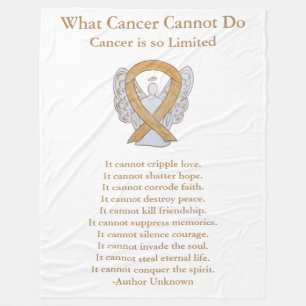 Couverture Polaire Sensibilisation à l'ambre Ruban Cancer Angel Chemo