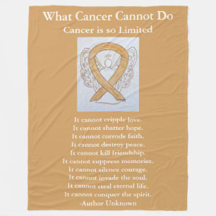 Couverture Polaire Sensibilisation à l'ambre Ruban Cancer Angel Chemo