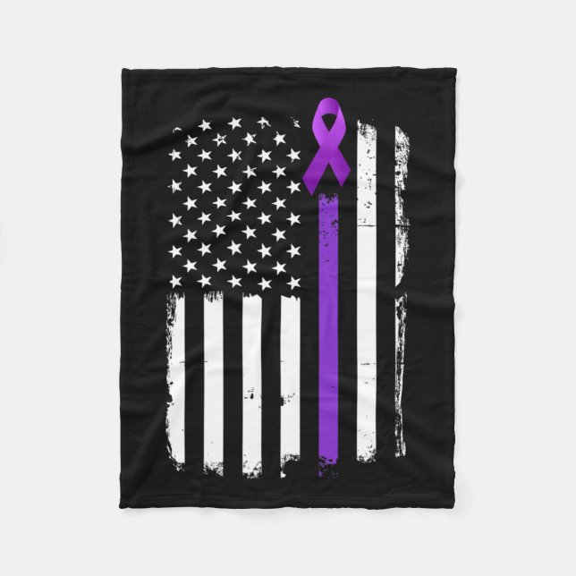 Couverture Polaire Sensibilisation à l'épilepsie Drapeau américain Jo (Devant)