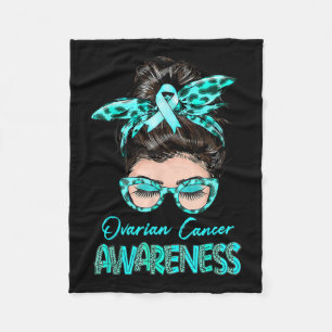 Couverture Polaire Sensibilisation au cancer de l'ovaire Bun Turquois