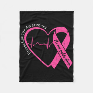 Couverture Polaire Sensibilisation au cancer du sein Coeur Pink Ribbo