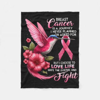 Couverture Polaire Sensibilisation au cancer du sein Colibri Pink Rib